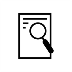 document icon. black isolated object