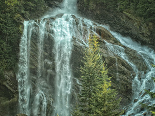 Pyramid Falls in the Rocky Mountains 
