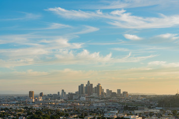 Sunset of the beautiful skyline