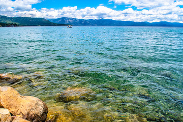 Fototapeta na wymiar Beautiful Day in Lake Tahoe, California