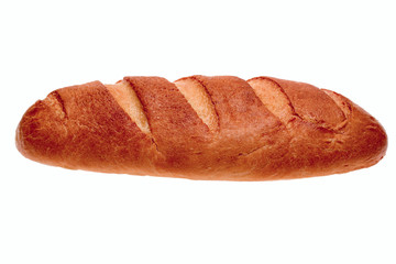 loaf isolated on white background, bakery products