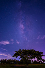 Fototapeta na wymiar Galaxy sky view in Thailand