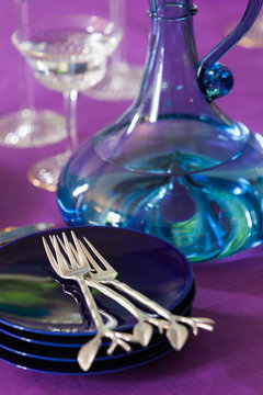 D&eacute;cor No&euml;l ultra violet laiton couleurs guirlandes