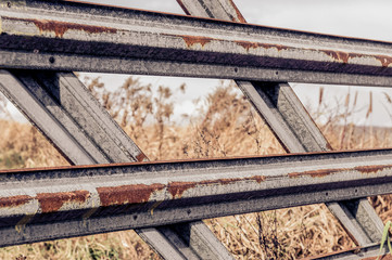 rusted fence