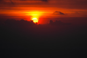 Obraz premium red sky sunset