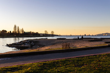 Fototapeta premium View from Sunset Beach Park, Vancouver, BC , Canada.