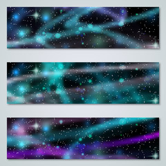 Obraz premium Abstract style banners vector templates collection