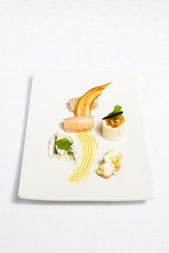 cuisine gastronomie Entr&eacute;e Plat dessert color&eacute; exotique 