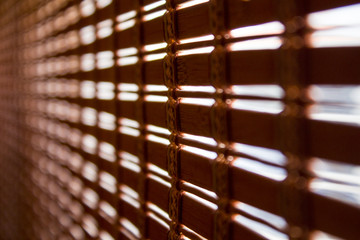 wooden blinds light filter