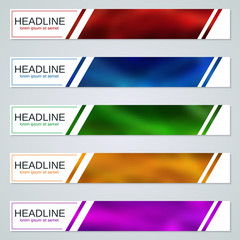 Abstract style colorful banners vector templates collection