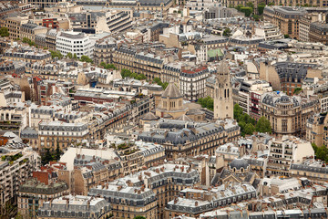 Obraz premium Elevated view over Paris