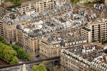Fototapeta premium Elevated view over Paris