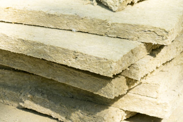 Mineral wool. Material for insulation of buildings.