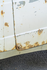 Rust on car. Place for your text.