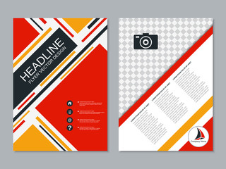 Modern professional business two-sided flyer vector design template