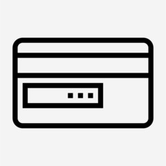 Obraz premium Outline CVV code of credit card pixel perfect vector icon