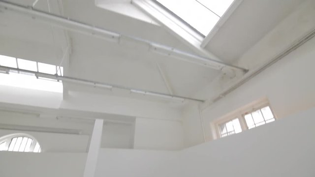 Sunlight studio gallery exhibition space white walls point of view