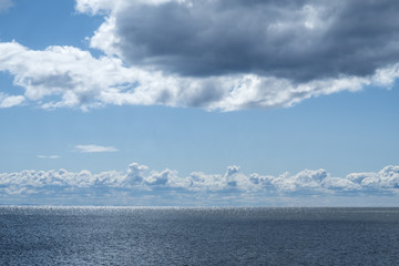 Dramatic Clouds Over the Sea