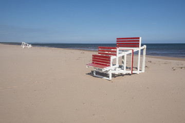 Deserted Brackley Beach in Prince Edward Island at the End of the Summer Season