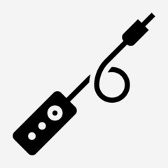 Glyph cable camera control pixel perfect vector icon