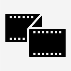 Fototapeta premium Glyph photographic film pixel perfect vector icon