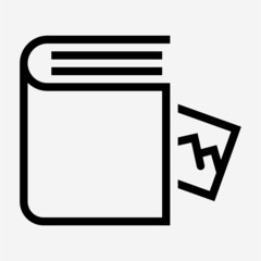 Outline photo album pixel perfect vector icon