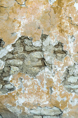 Old wall with fallen off plaster. place for your text.