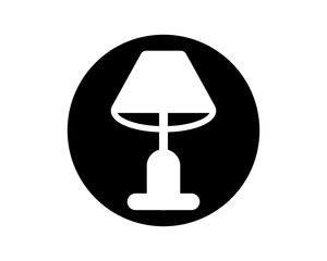 Obraz premium black lamp icon image vector icon logo symbol