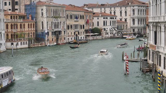 Venice, Italy, August 30th 2018, The Grand Canal in summer