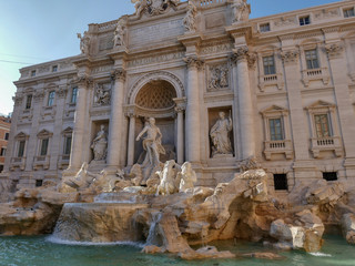 Fototapeta na wymiar Rome, Italy, 1st September 2018, Trevi Fountain