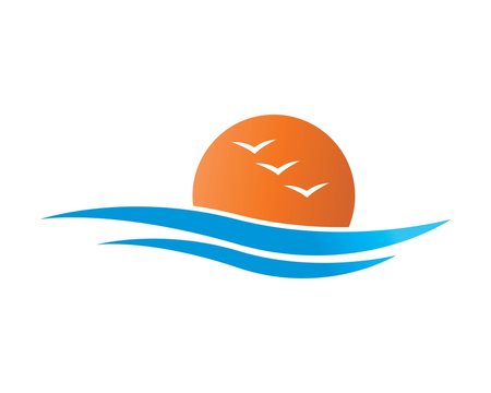 sunset logo template