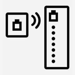 Outline internet cable tester pixel perfect vector icon