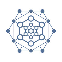 Abstract flat wire frame shape. Global connection concept template for your design.