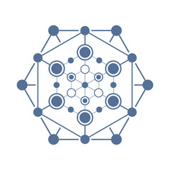 Abstract flat wire frame shape. Global connection concept template for your design.