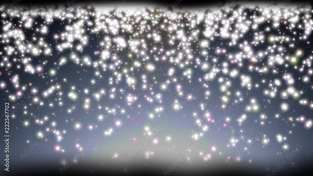 Aufkleber glow white dot floating down animation background