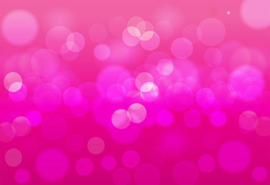 Pink blurred light background with bokeh effect