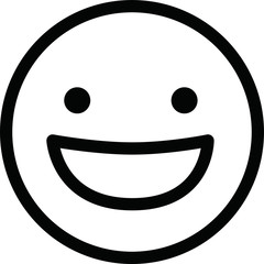 Line drawing of emoticon icon