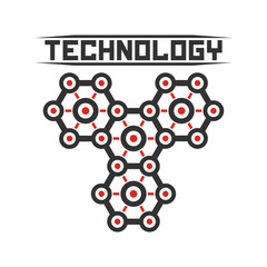 Communication logo template. Abstract connection sign.