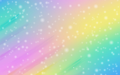 Fantasy shiny lights in pastel color background.