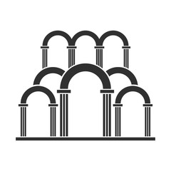 Abstract arch entrance silhouette icon.
