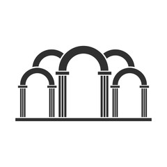 Abstract arch entrance silhouette icon.