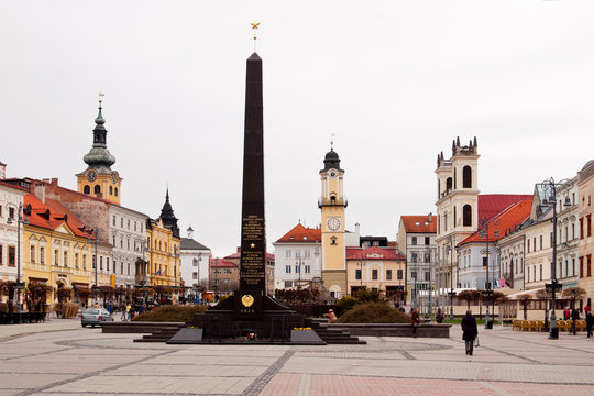 Pedestrian square in Banska Bystrica, Slovakia