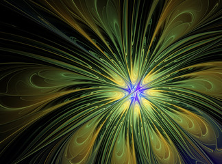 Abstract fractal flower