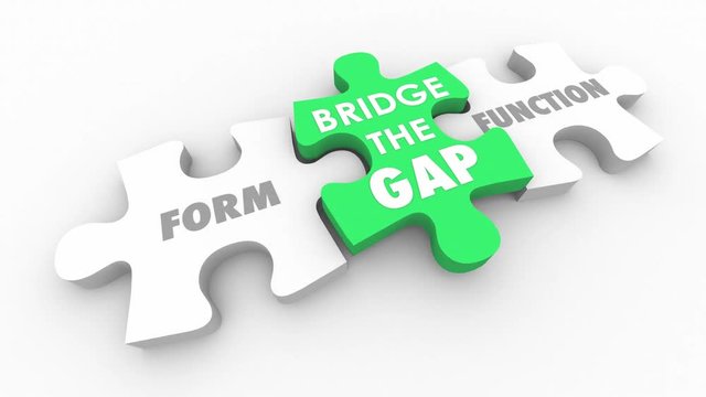 Form Vs Function Bridging the Gap Puzzle Pieces 3d Animation