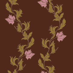 Elegance pattern with flowers and leaf.