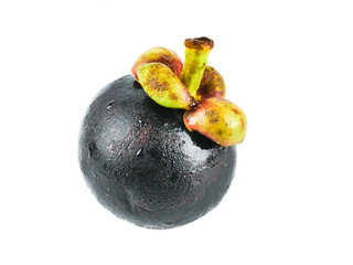 Fresh mangosteen isolated on a white background,element of food healthy nutrients and fruit healthy concept