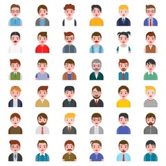 Office business male people avatar character in flat design