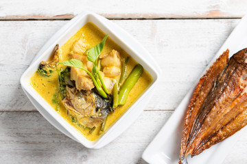 Pork curry with water spinach (Tae-pho soup)