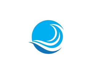 Water Wave symbol and icon Logo Template