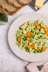 Traditional pasta with vegetables